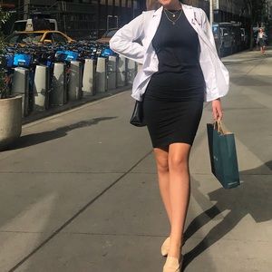 Zara Black Skin Tight Midi Dress 3 for $15